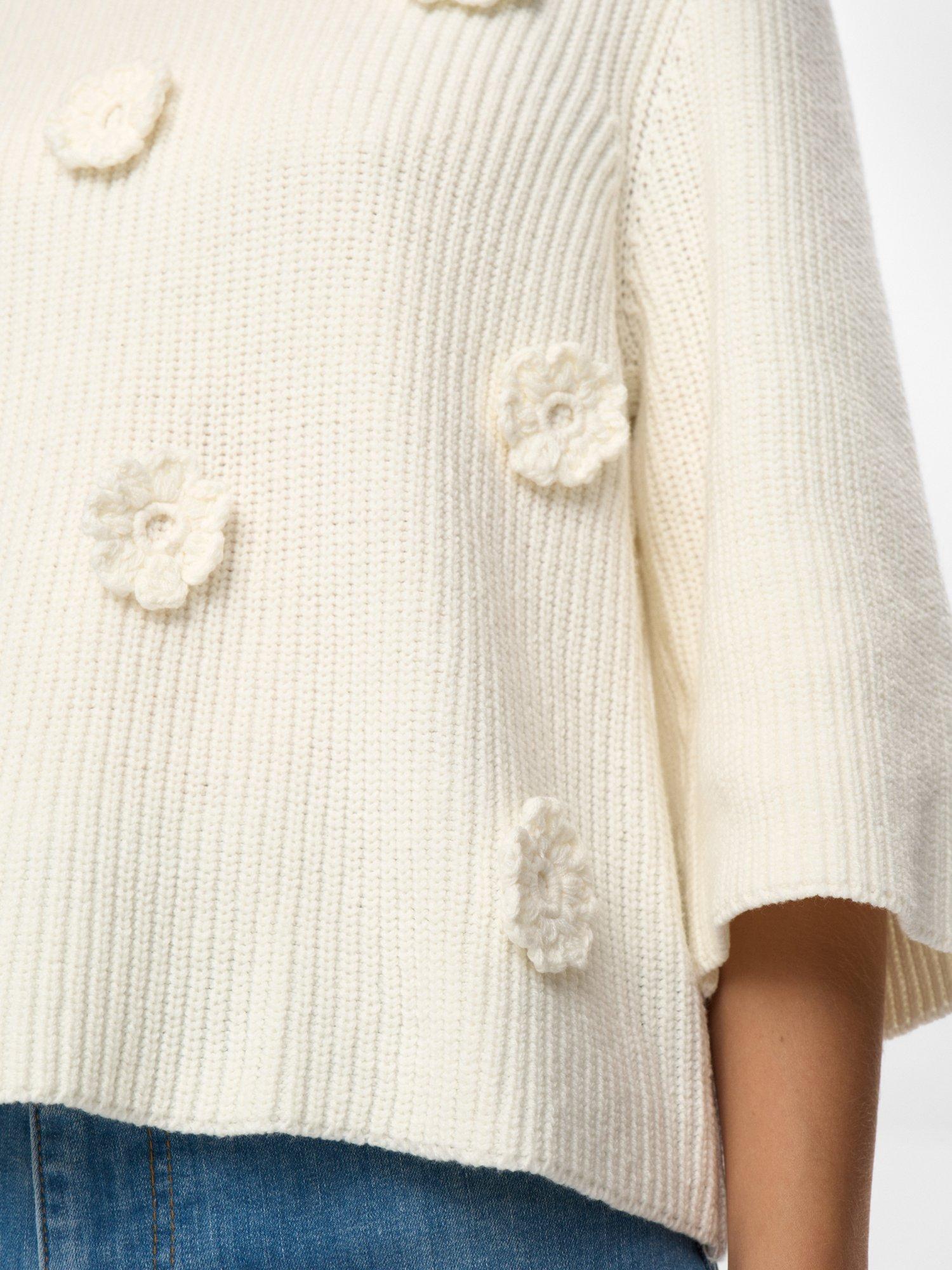 Product image 5 of 7, which shows Numph Marsie Textured Jumper, White, XS