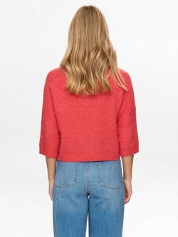 Numph Riette Selma Wool Rich Jumper, Red - view 2, Red