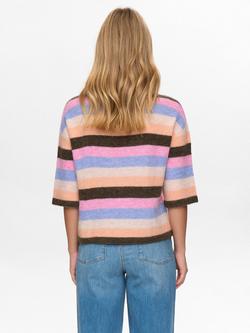 Numph Riette Stripe Wool Rich Knit Top, Multi - view 2, Multi