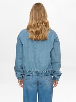 Numph Denim Bomber Jacket, Blue - view 2, Blue