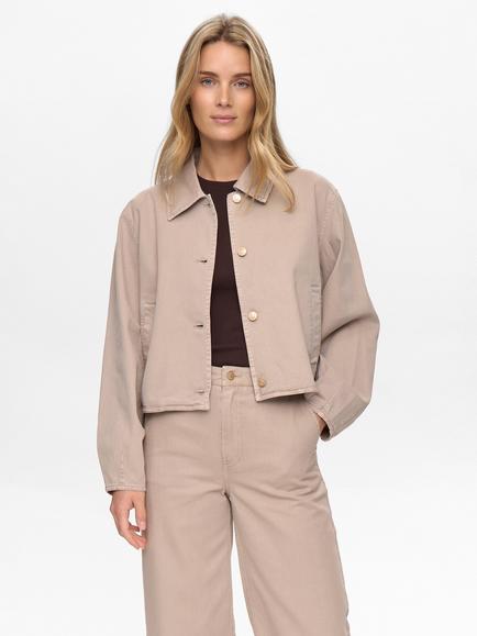 Numph Mariam Cropped Jacket, Beige, Beige