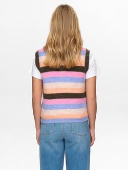 Numph Riette Stripe Wool Rich Vest Top, Multi - view 2, Multi