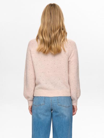 Numph Nurietto Pointelle Knit Cardigan, Light Pink - view 2, Light Pink