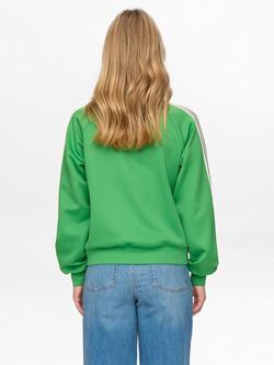 Numph Nusenada Funnel Neck Zip Through Sweatshirt, Green - view 2, Green