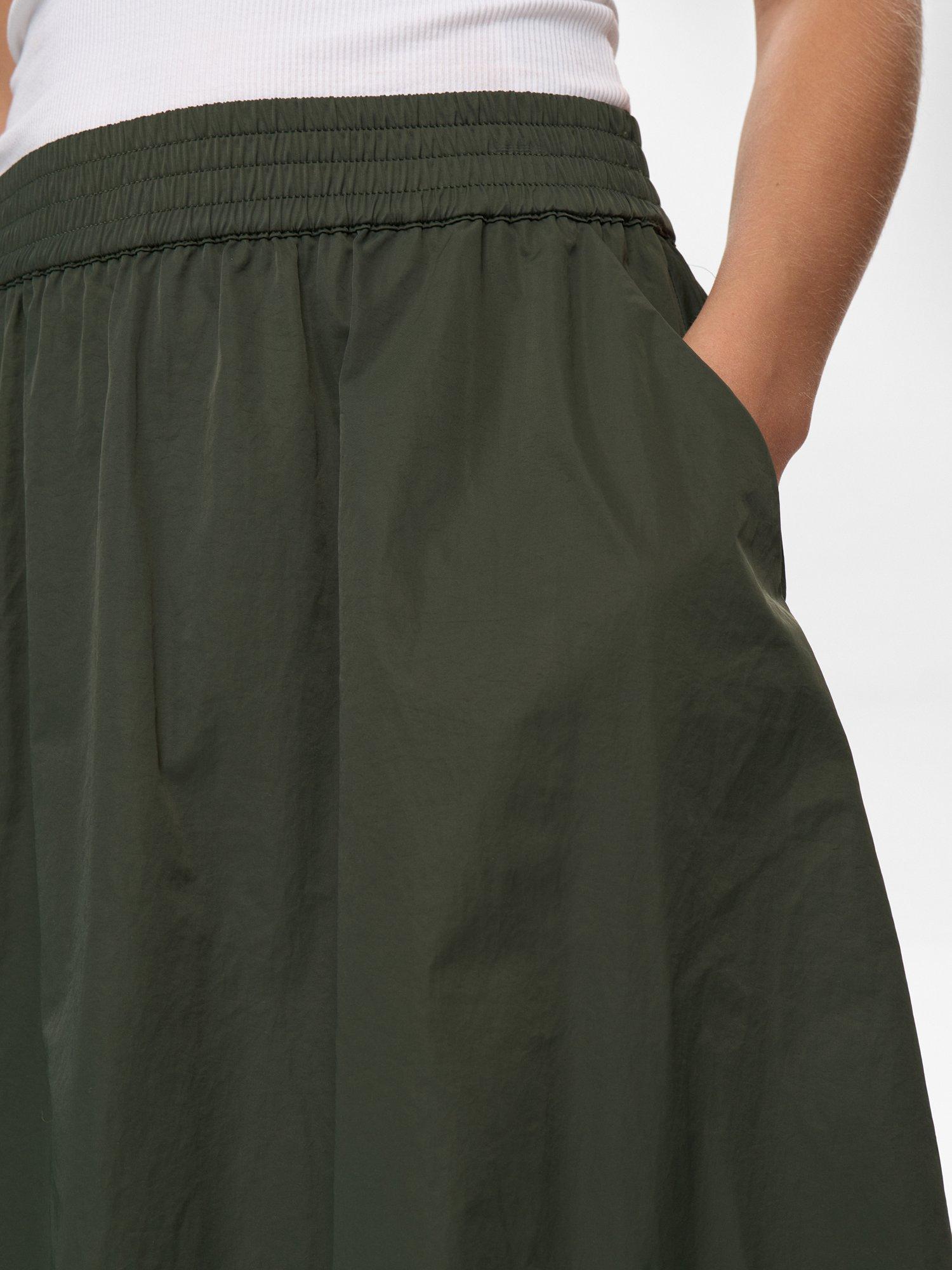 Product image 4 of 8, which shows Numph Frankie Bali Midi Skirt, Khaki, 34