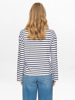 Numph Hira Stripe Top, White/Blue - view 2, White/Blue