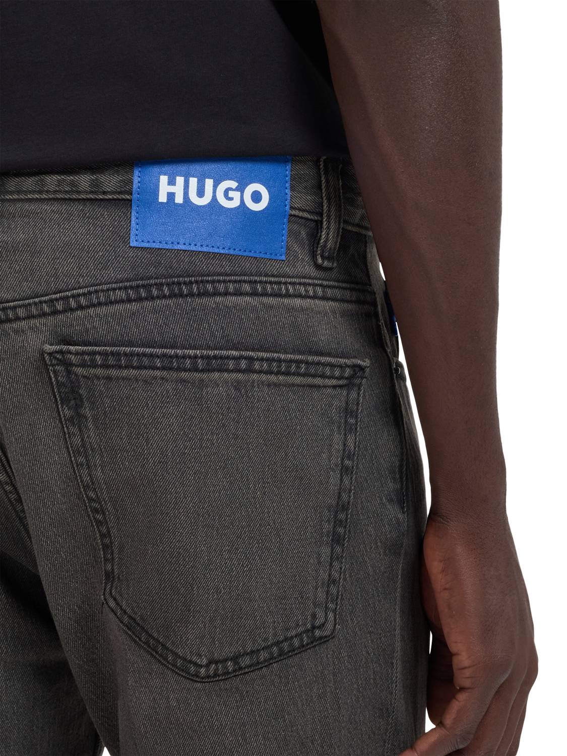 Product image 5 of 6, which shows HUGO BOSS HUGO Ash Slim Fit Jeans, Dark Grey, 32R