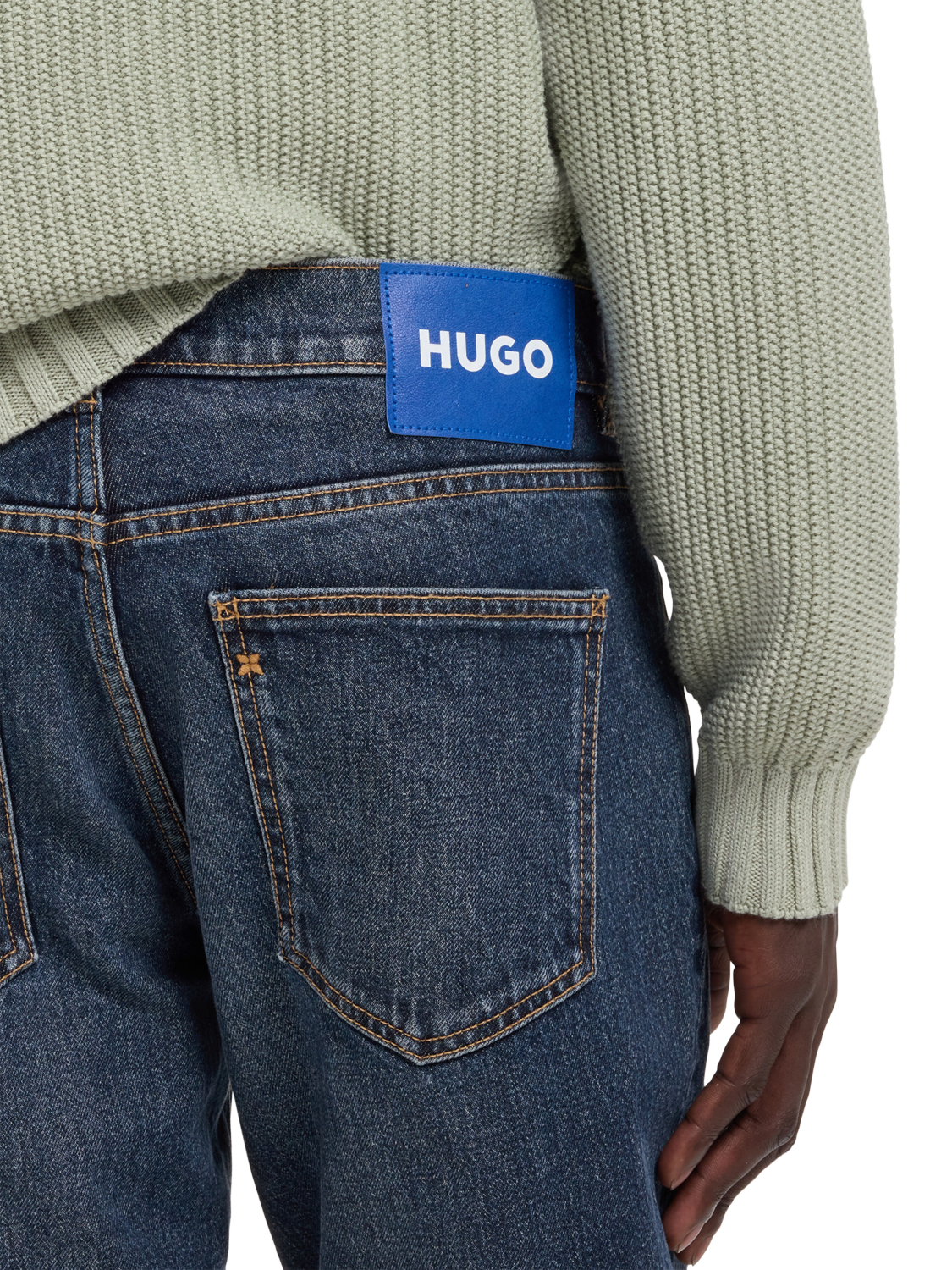 Product image 5 of 6, which shows HUGO BOSS HUGO Brody Straight Jeans, Navy, 32R