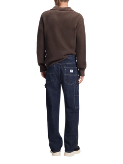 HUGO BOSS BOSS Carpenter Mid Rise Straight Jeans, Dark Blue - view 2, Dark Blue