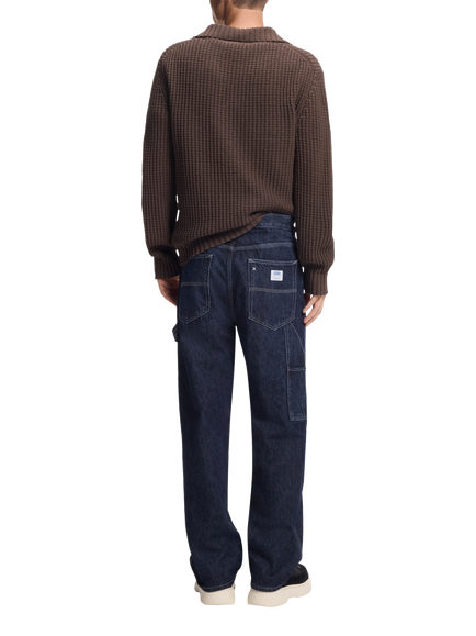 HUGO BOSS BOSS Carpenter Mid Rise Straight Jeans, Dark Blue - view 2, Dark Blue