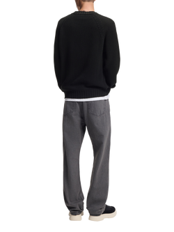 HUGO BOSS HUGO Sonnee Crew Neck Cotton Jumper, Black - view 2, Black