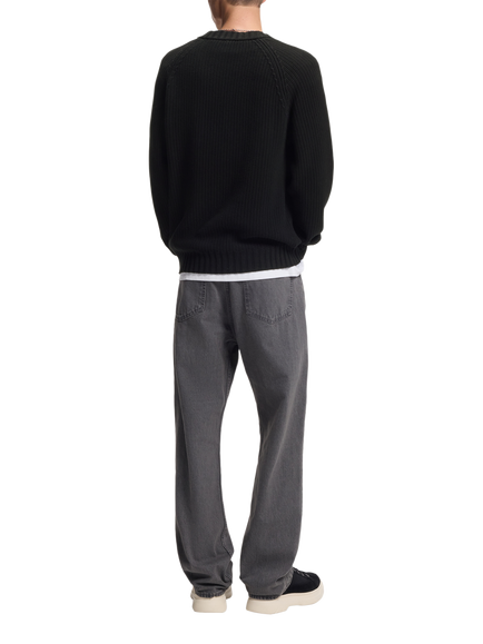 HUGO BOSS HUGO Sonnee Crew Neck Cotton Jumper, Black - view 2, Black