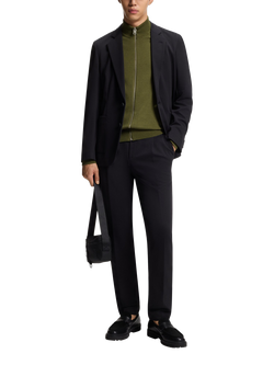 BOSS Fine Knit Full-Zip Track Jacket, Open Green - view 2, Open Green