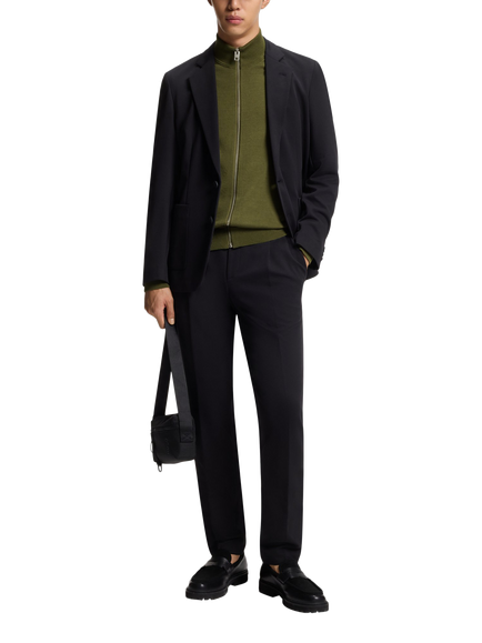 BOSS Fine Knit Full-Zip Track Jacket, Open Green - view 2, Open Green