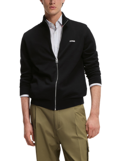 BOSS San Jacomo Knitted Jersey Top, Black, Black
