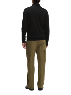 BOSS San Jacomo Knitted Jersey Top, Black - view 2, Black