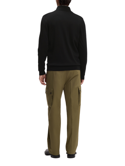 BOSS San Jacomo Knitted Jersey Top, Black - view 2, Black