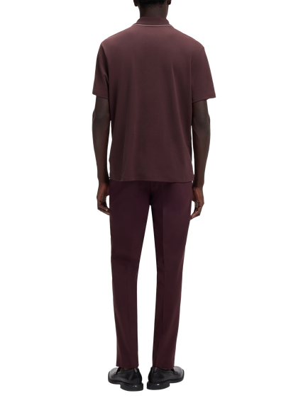 HUGO BOSS HUGO Dalumo Cotton Polo Shirt, Brown/Multi - view 2, Brown/Multi