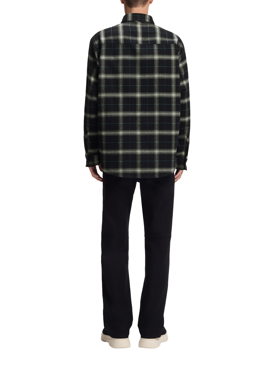 Product image 2 of 5, which shows BOSS Cotton Check Shirt, Black, M
