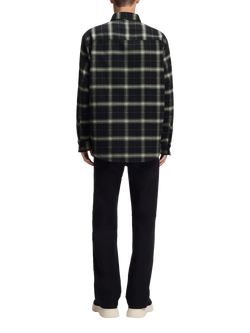 BOSS Cotton Check Shirt, Black - view 2, Black