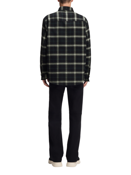 BOSS Cotton Check Shirt, Black - view 2, Black