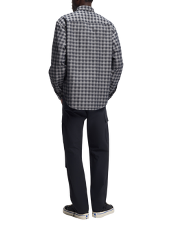 BOSS Ebalto Gingham Long Sleeve Shirt, Navy - view 2, Navy