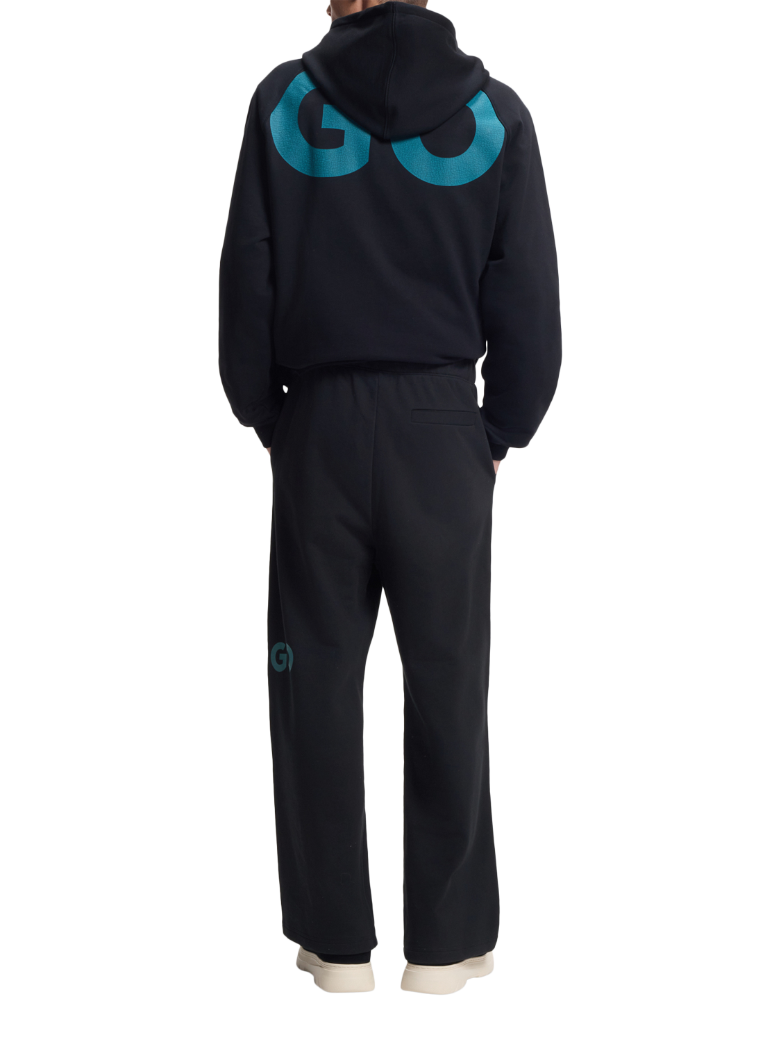 Product image 2 of 6, which shows BOSS Topstitch Side Seam Joggers, Black, M