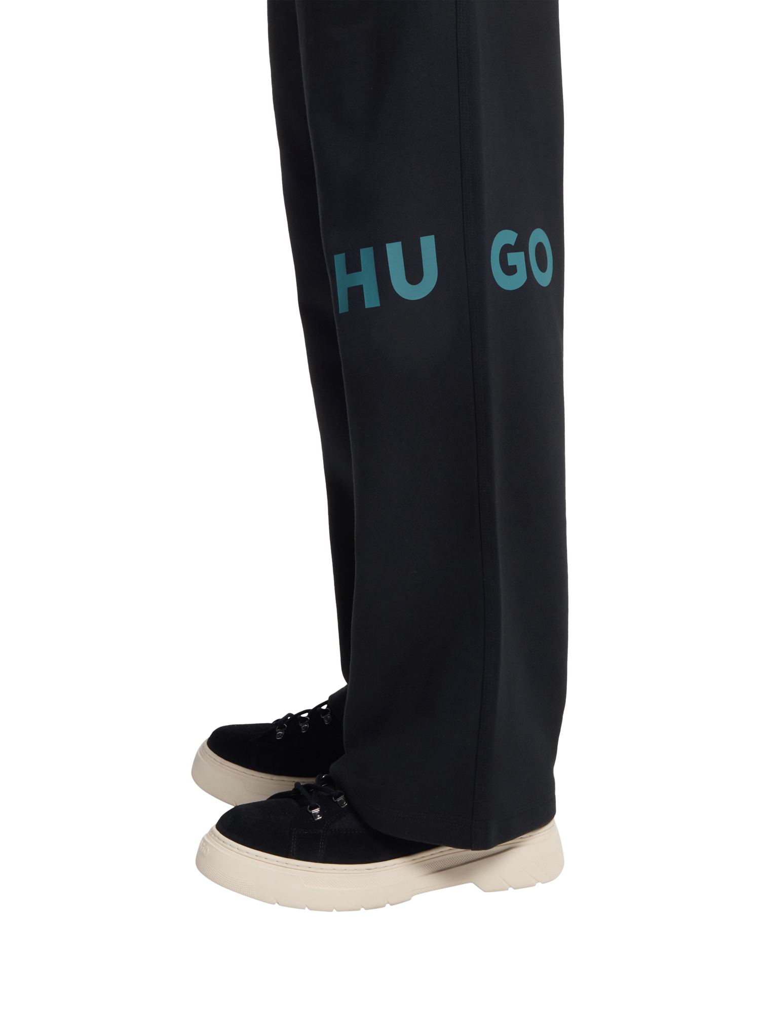 Product image 5 of 6, which shows BOSS Topstitch Side Seam Joggers, Black, M