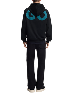 BOSS Logo Cotton Hoodie, Black - view 2, Black