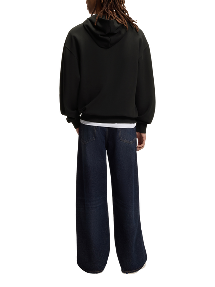 BOSS Cotton Placed Logo Hoodie, Black - view 2, Black