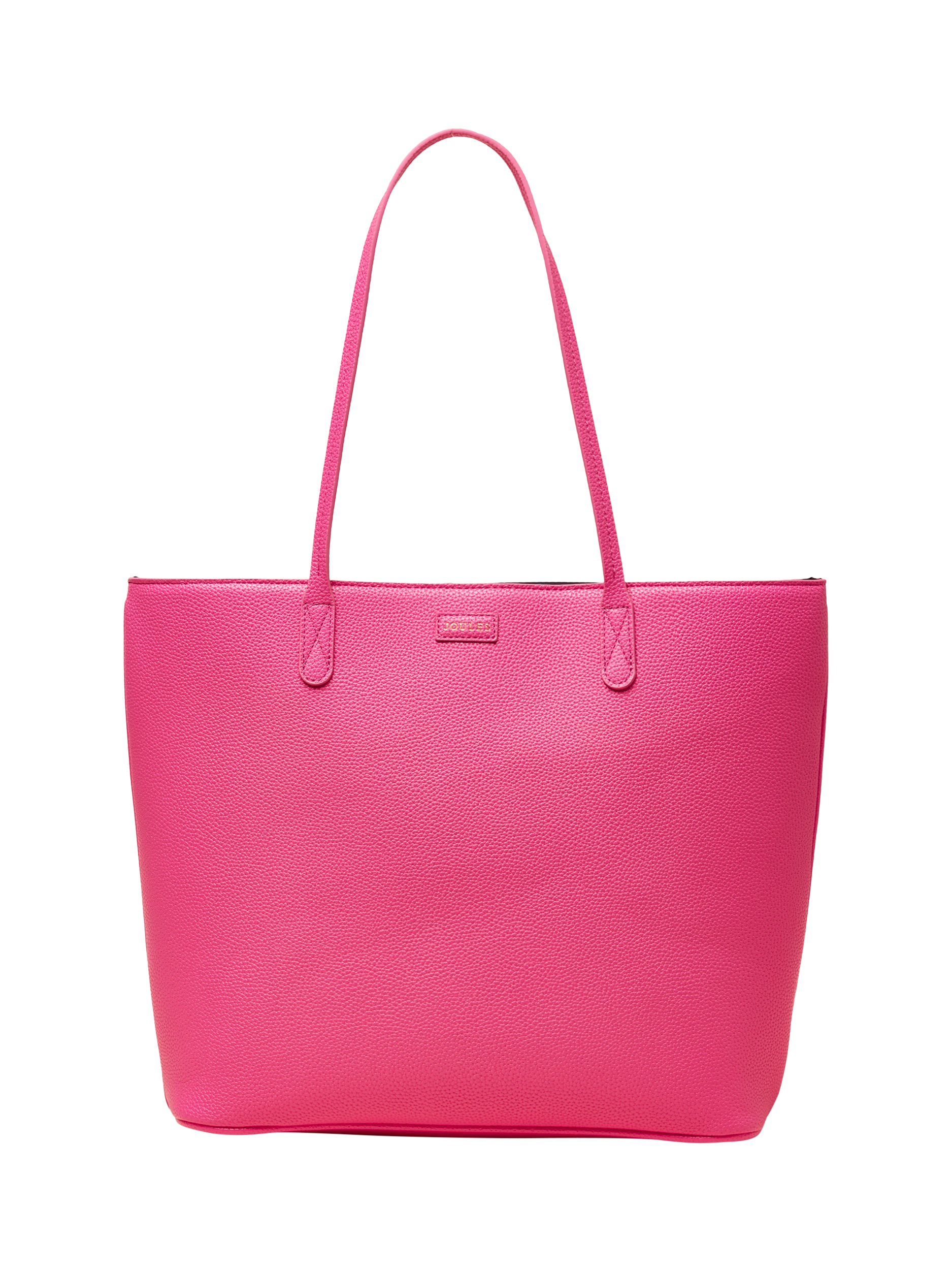 Product image 1 of 6, which shows Joules Jemima Faux Leather Tote Bag, Pink