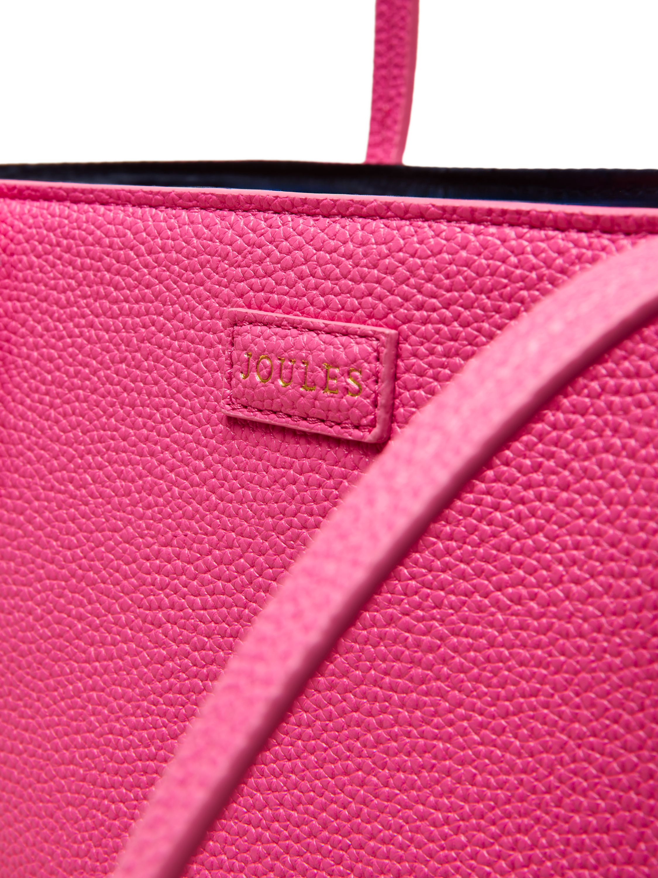 Product image 4 of 6, which shows Joules Jemima Faux Leather Tote Bag, Pink