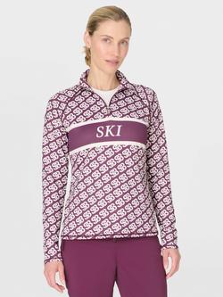 Sweaty Betty Therma Ski Half Zip Sweatshirt, Purple, Purple