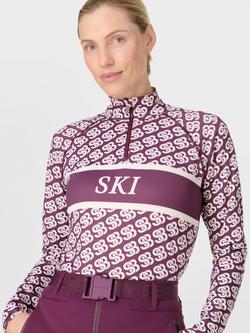 Sweaty Betty Therma Ski Half Zip Sweatshirt, Purple - view 2, Purple