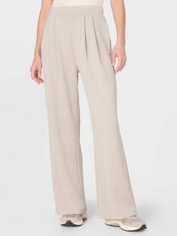 Sweaty Betty Sand Wash Wide Leg Trousers, Dusk Beige