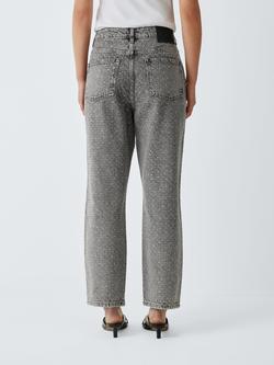 AND/OR Embellished Straight Leg Jeans, Silver - view 2, Silver