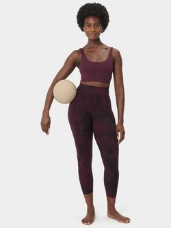 Sweaty Betty Super Soft 7/8 Yoga Leggings, Midnight Cherry Spray Dye - view 2, Midnight Cherry Spray Dye