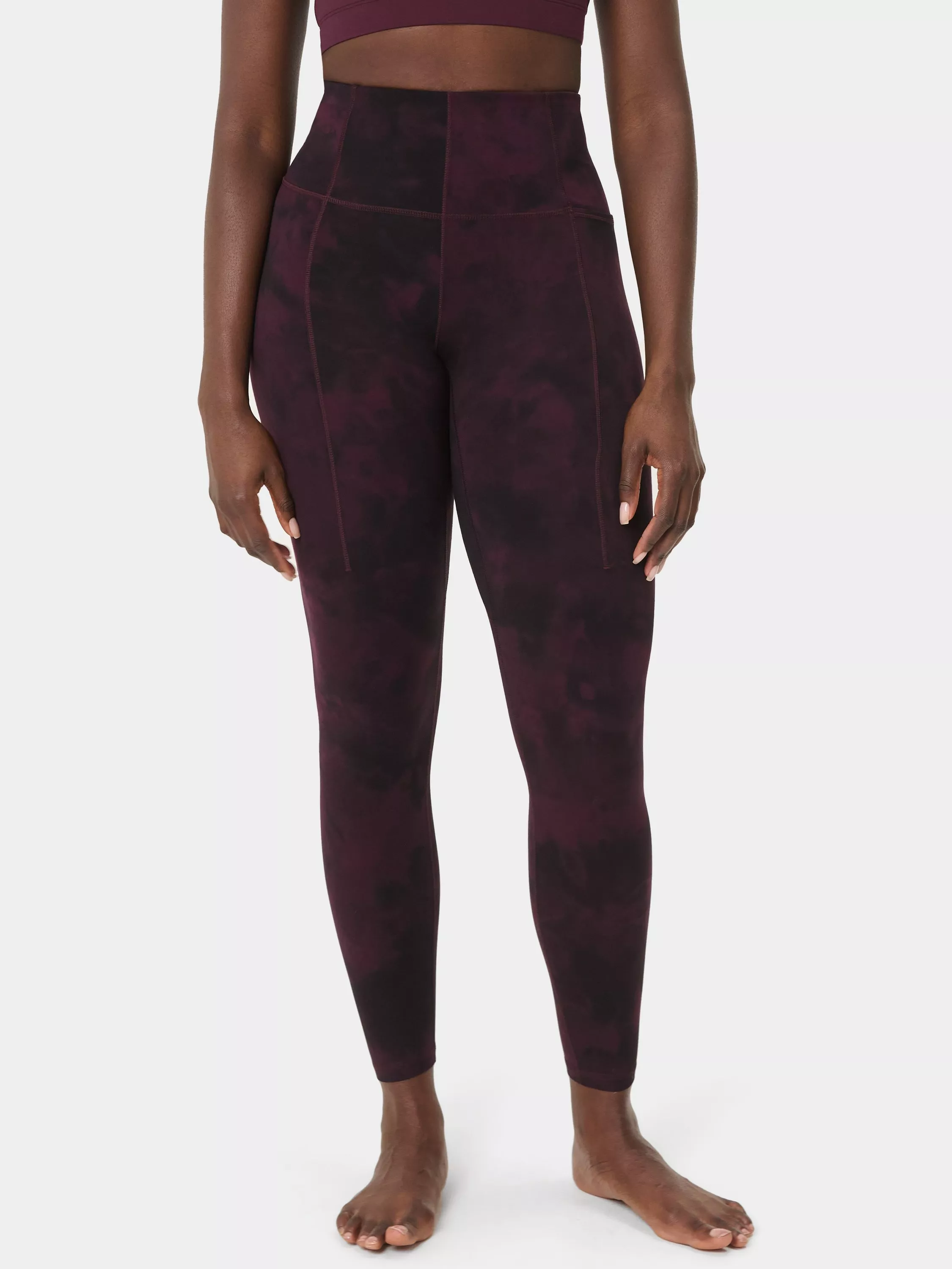 Sweaty Betty Super Soft Yoga Leggings, Midnight Cherry Spray Dye