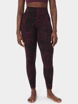 Sweaty Betty Super Soft Yoga Leggings, Midnight Cherry Spray Dye, Midnight Cherry Spray Dye