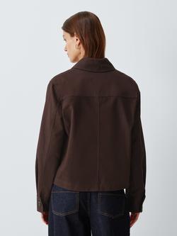 John Lewis Cotton Twill Utility Jacket - view 2, Chocolate