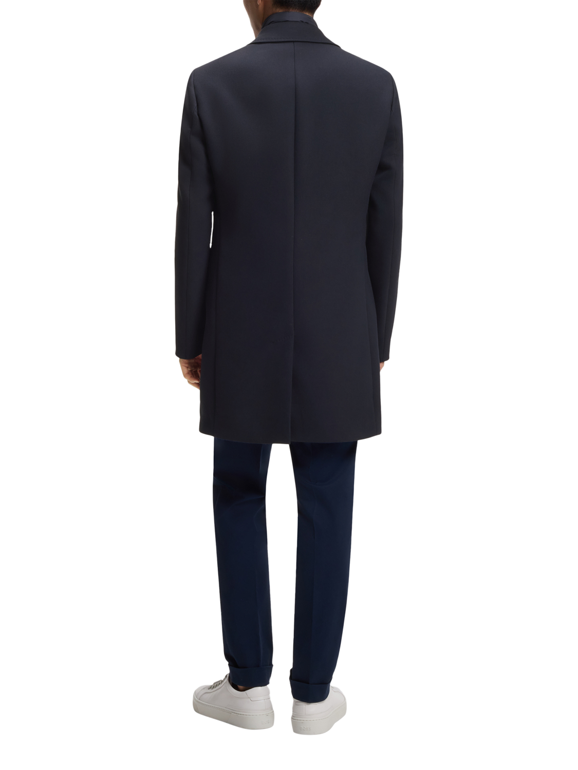Product image 2 of 6, which shows HUGO BOSS BOSS Cotton Blend Slim Coat, Dark Blue, 38R