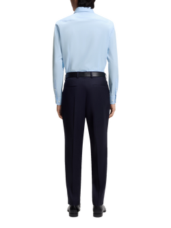 BOSS Black Heritage Cotton Blend Slim Fit Shirt, Pastel Blue - view 2, Pastel Blue