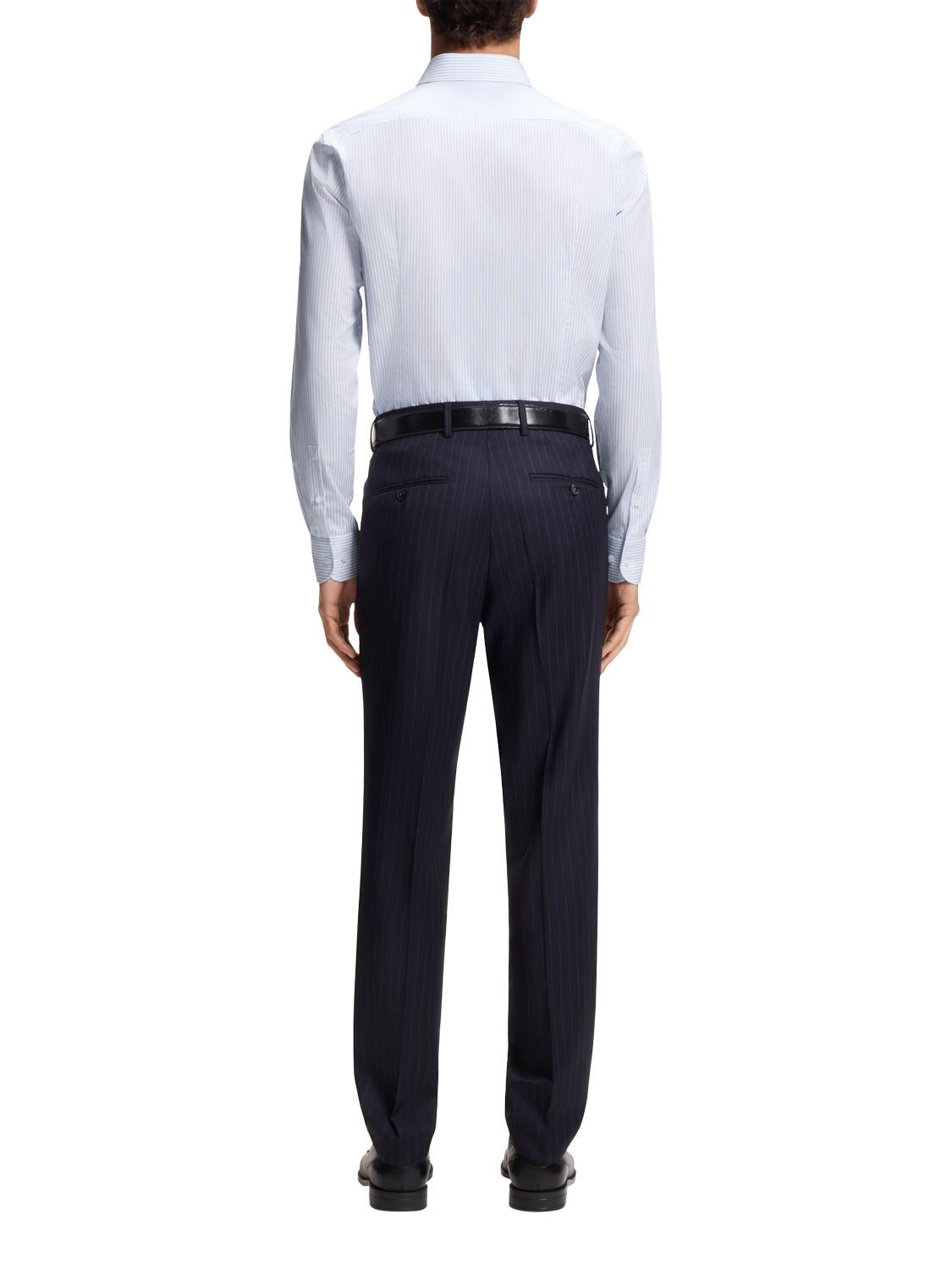 Product image 2 of 6, which shows HUGO BOSS BOSS Cotton Blend Stripe Shirt, Light/Pastel Blue, 14.5