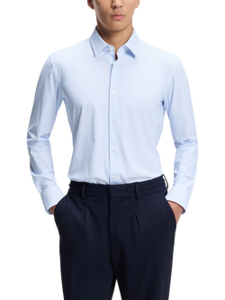 HUGO BOSS BOSS Hank Check Shirt, Light/Pastel Blue, Light/Pastel Blue