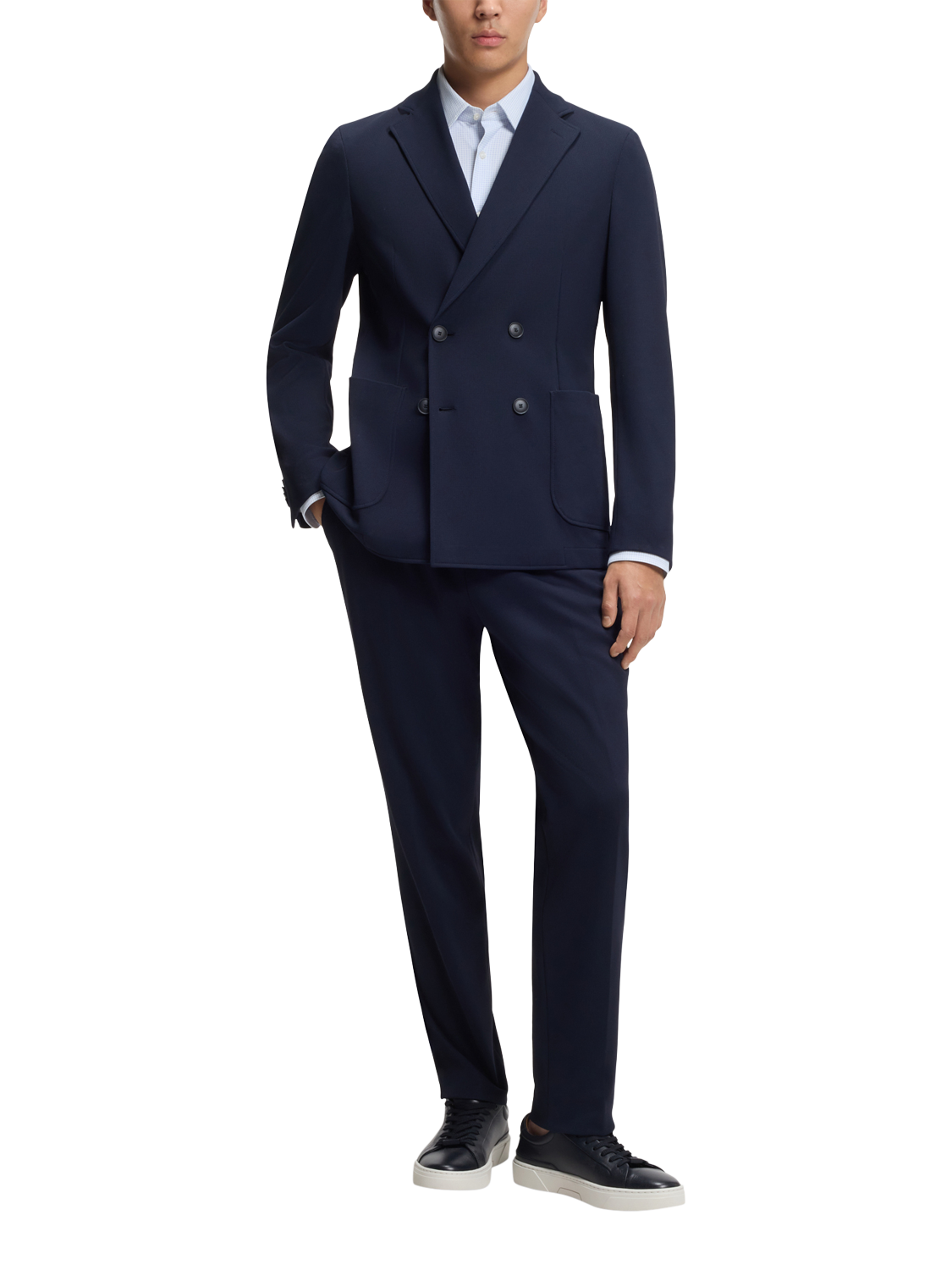 Product image 3 of 6, which shows HUGO BOSS BOSS Hank Check Shirt, Light/Pastel Blue, 14.5