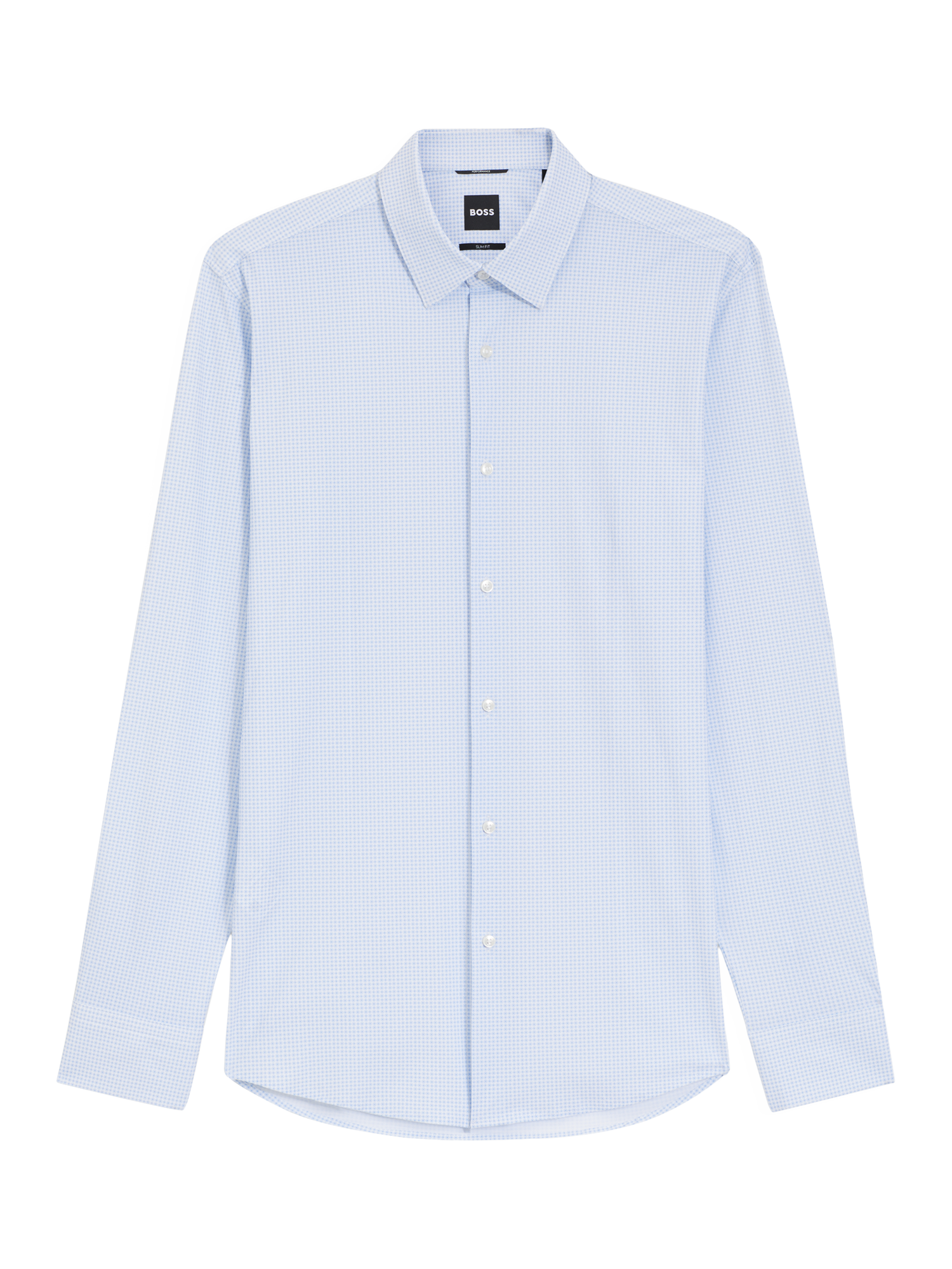 Product image 4 of 6, which shows HUGO BOSS BOSS Hank Check Shirt, Light/Pastel Blue, 14.5