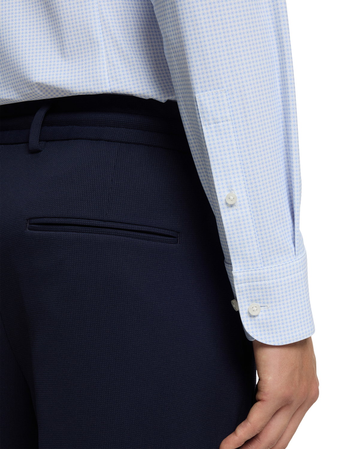 Product image 5 of 6, which shows HUGO BOSS BOSS Hank Check Shirt, Light/Pastel Blue, 14.5