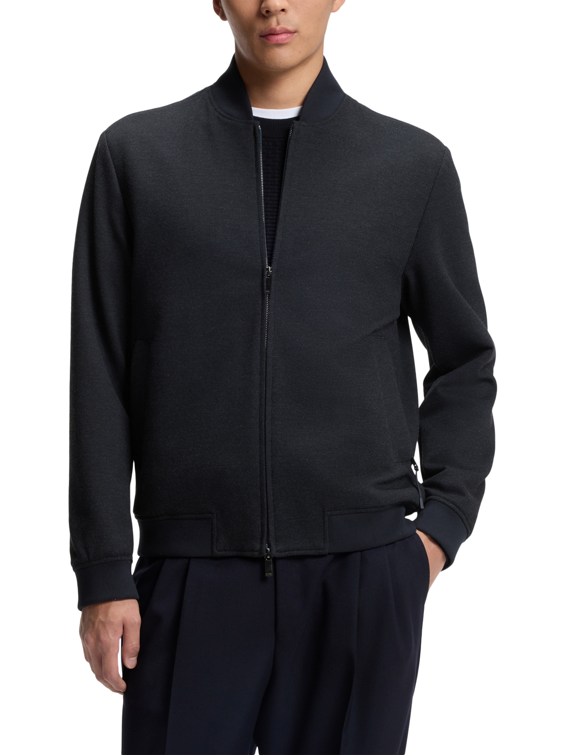 Product image 1 of 6, which shows BOSS Black Performance Slim Fit Tech Suit Jacket, Dark Blue, 38R