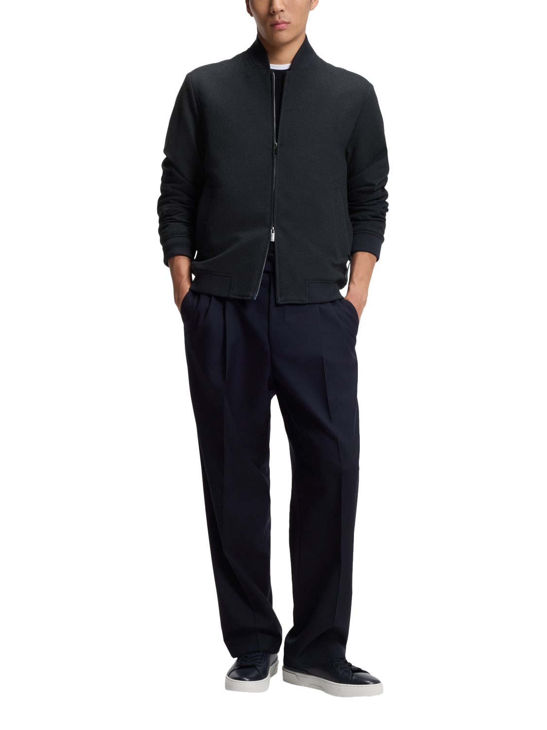 Product image 3 of 6, which shows BOSS Black Performance Slim Fit Tech Suit Jacket, Dark Blue, 38R