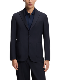 BOSS Wool Blend Slim Fit Blazer, Dark Blue, Dark Blue